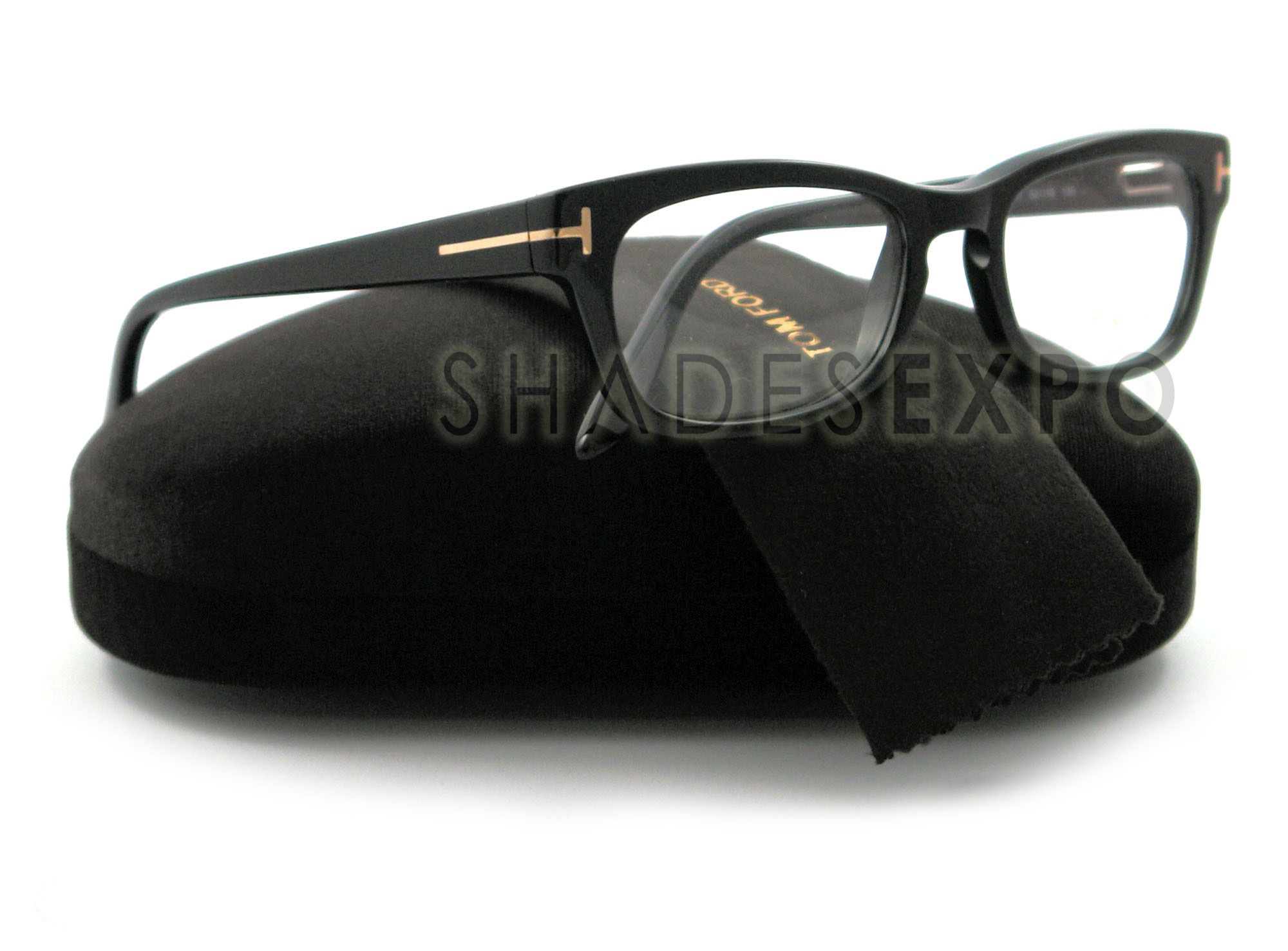 New Tom Ford Eyeglasses TF 5184 Black 001 TF5184 Auth