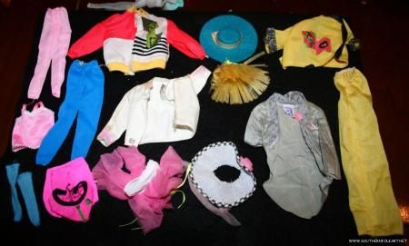 Vintage Huge Lot of Barbie Ken Dresses Pants Shirts Clothes