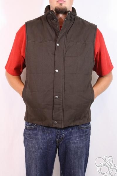 ROUNDTREE & YORKE Kevin Dark Brown Vest Winter Jacket Coat $120 size