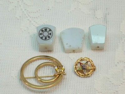 Masons Antique HTWSSTKS Keystones Shriner Pin Eastern Star Old