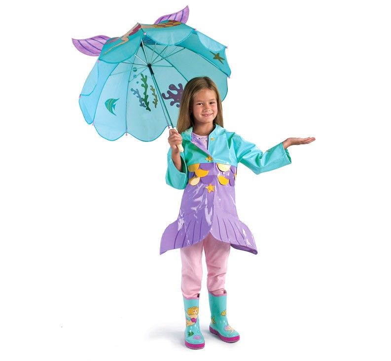 Kidorable Mermaid Rain Gear Girls Pick Your Item Size