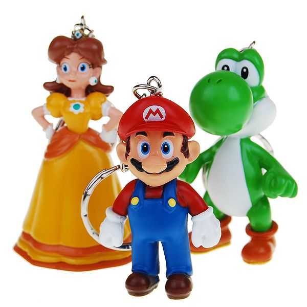 Super Mario Figure Keychains 12 Piece Set