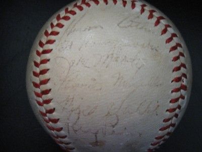 Signed Game Ball vs Dodgers HOF Kiki Cuyler Stan Hack PSA