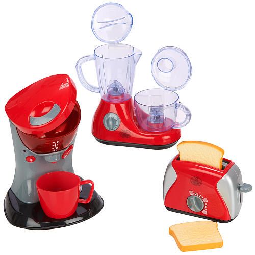 Kids Coffee Maker Toaster Food Processor Playhouse Working Kitchen