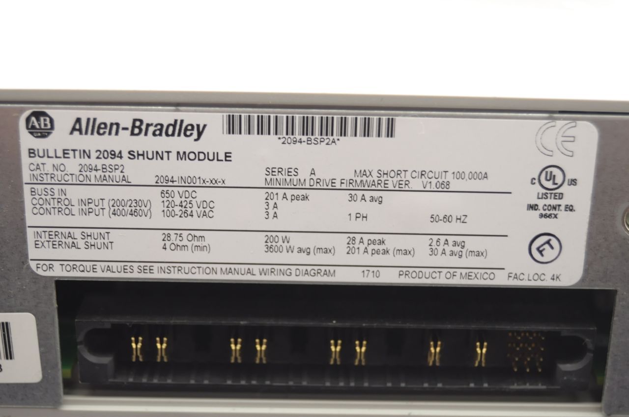 Allen Bradley Kinetix 6000 2094 BC04 M03 s and 2094 BM02 s Servo