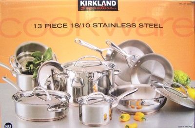 Kirkland Signature 18 10 Stainless Steel 13 Piece Cookware Set