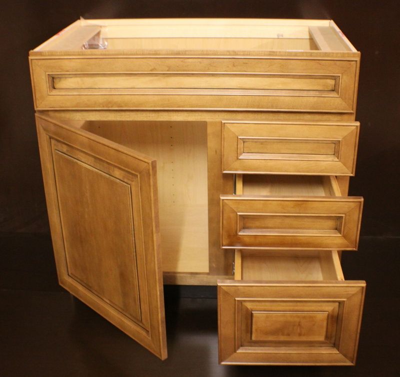 Kraftmaid Maple Bathroom Vanity Sink Base Cabinet 36 ...