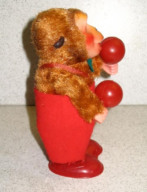 Clockwork Musical Monkey with Rattling Maracas MIB