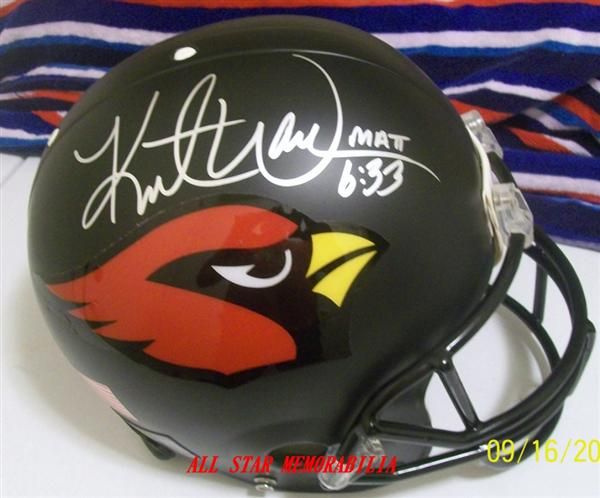 Kurt Warner Signed 1 of A Kind Fullsize Custom Black AZ Cardinal