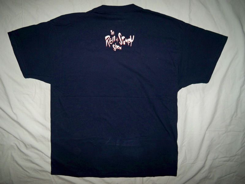 Happy Joy Joy T Shirt XL Navy Blue John Kricfalusi Billy West