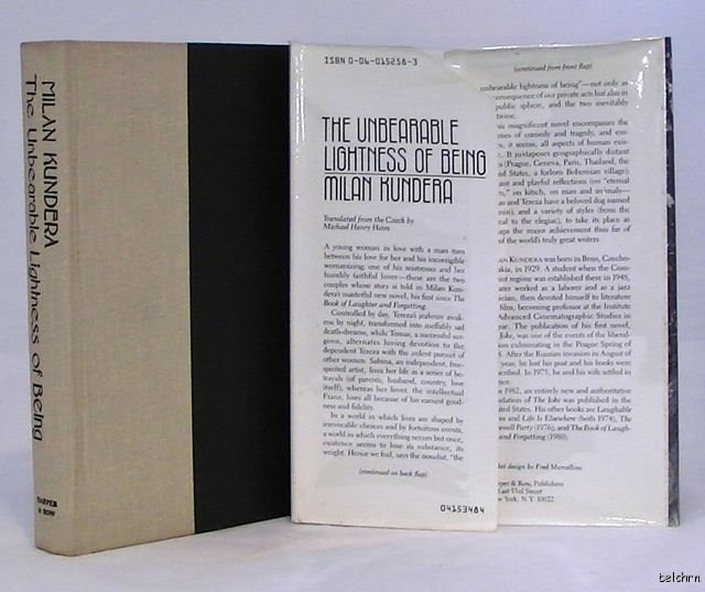 Unbearable Lightness of Being Milan Kundera 1st 1st Film 1984