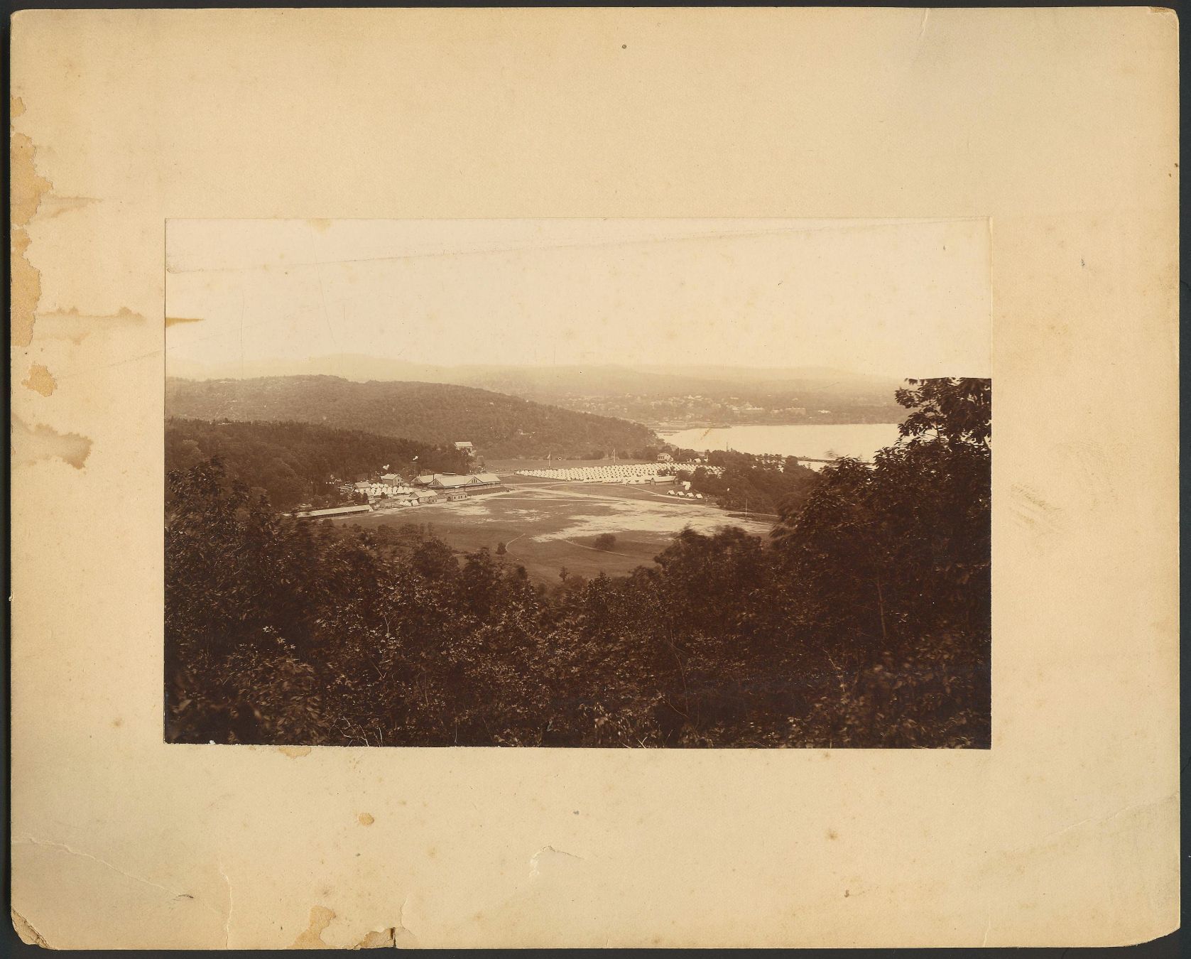 1890s Albumen Photo Military Encampment Peekskill NY