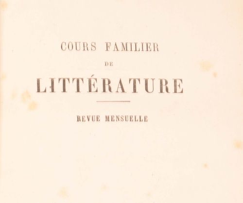 1856 69 28 Volumes Cours Familier de Litterature En Entrien Par Mois