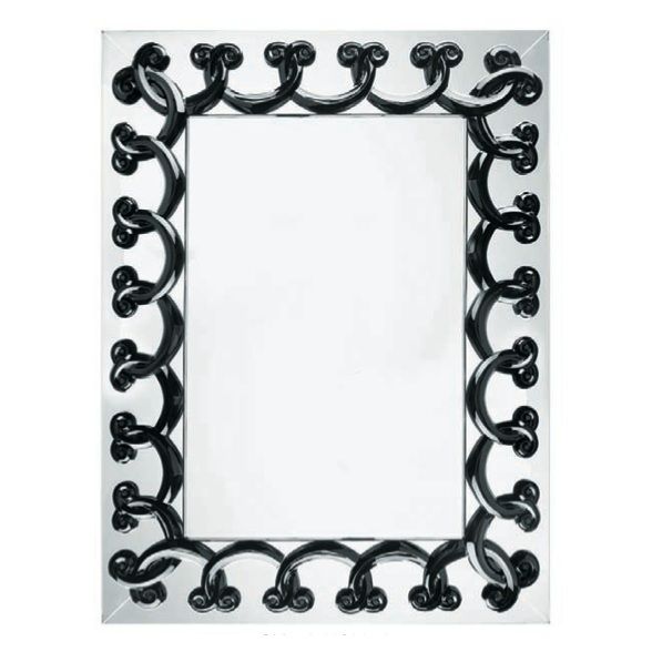 40 000 Lalique Black Rinceaux 51 x 34 Full Length Celebrity Mirror