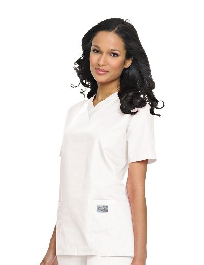 Landau 70221 V Neck Tunic White Buy 3 SHIP $6