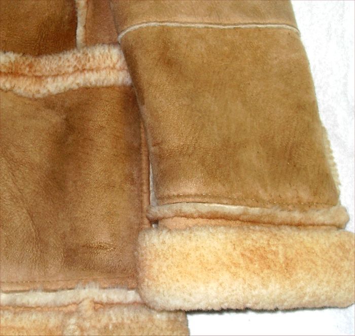 Vintage Mens Rancher Lakeland Shearling Sheepskin Coat Size 44