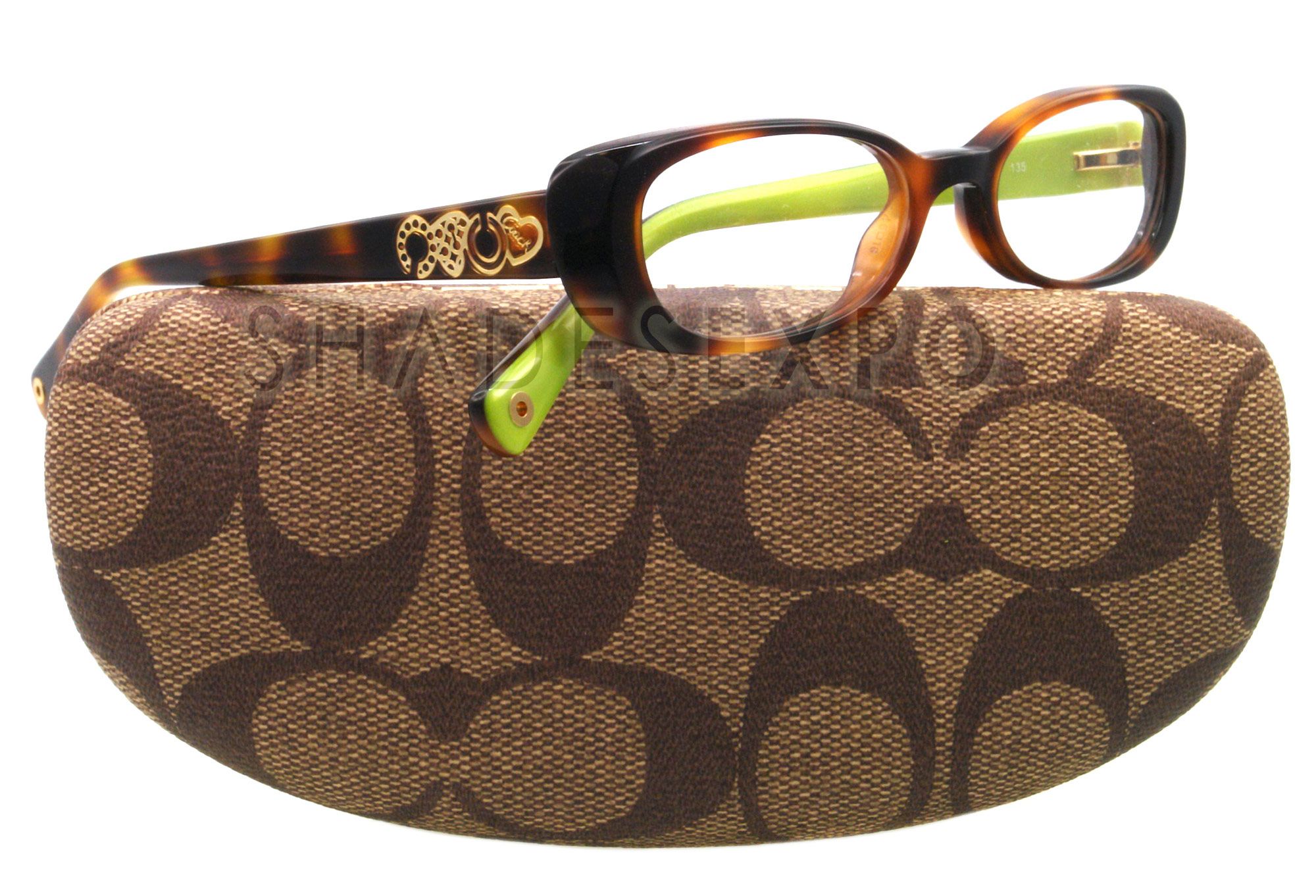 New Coach Eyeglasses HC 6016 5052 Havana Saige 46mm