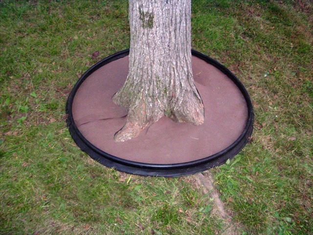 DeWitt Tree Ring 4 Landscape Edging Kit Mulch Barrier with Weed