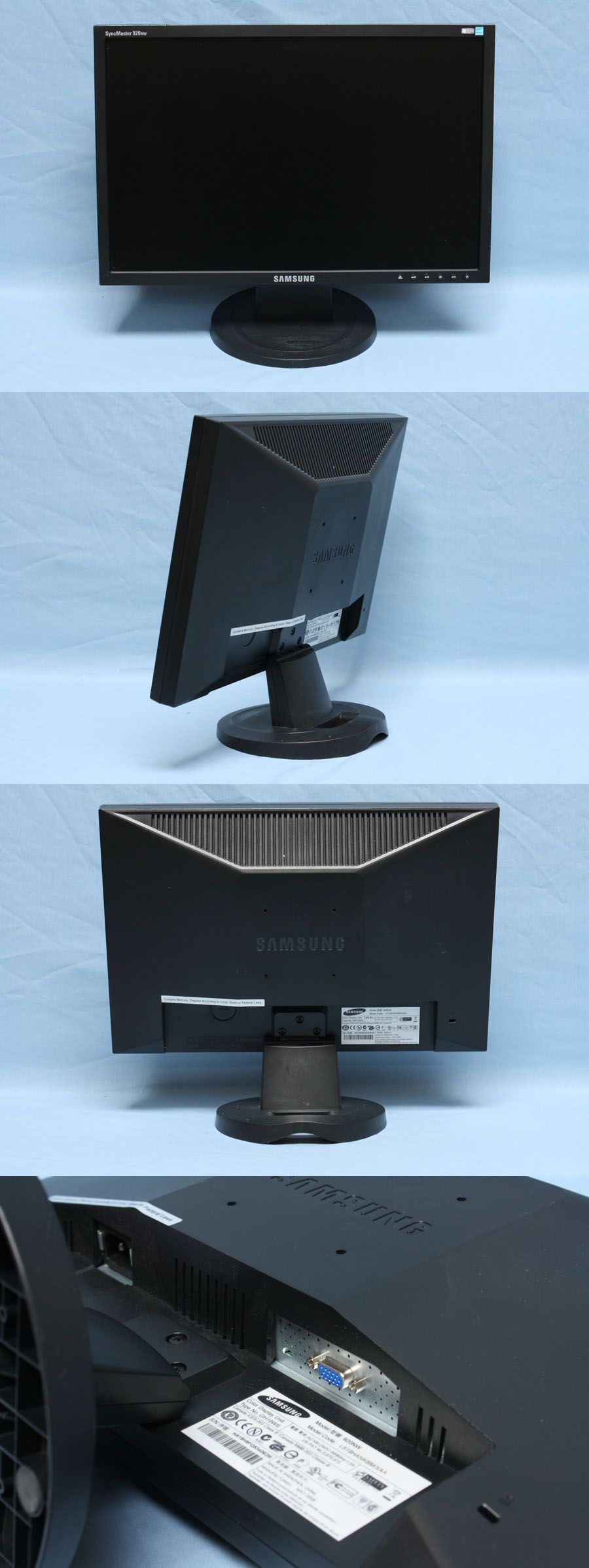 Samsung SyncMaster 920NW 19 LCD PC Computer Monitor Screen 12