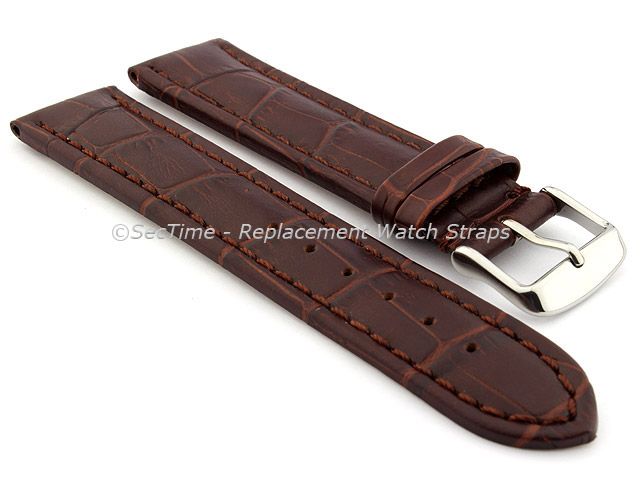 Leather Watch Straps Bands Croco RM Stainless Steel Buckle MV