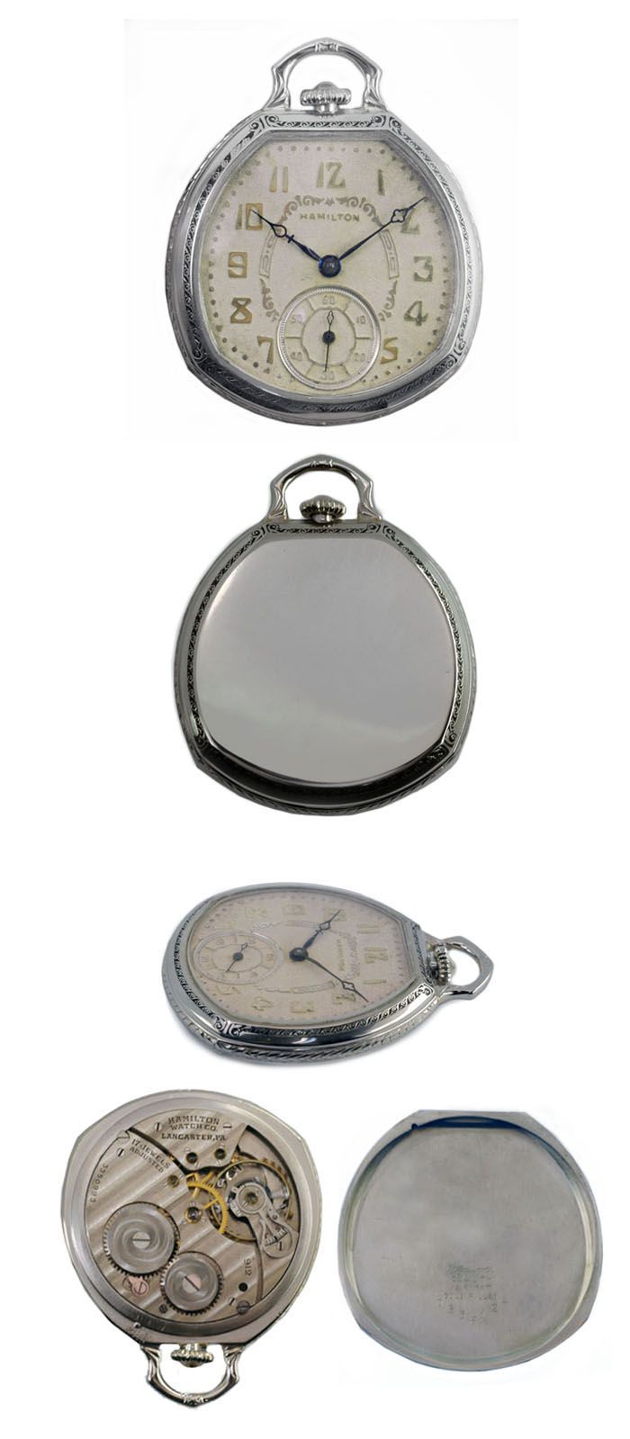 Art Deco 20s Asymmetrical Hamilton Pocket Watch All Original