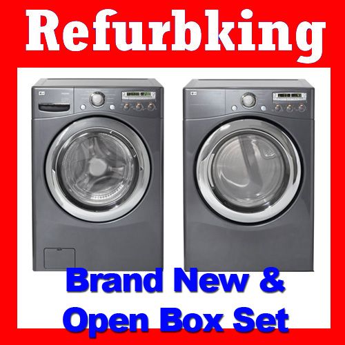 New LG Trom Washer Gas Dryer WM2455HG DLG5966G