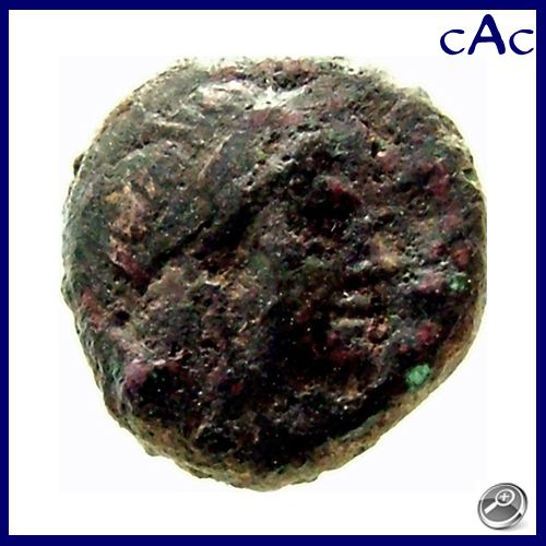 CAC Lesbos Mytilene AE9 Head of Apollo Bulls Head Caduceus CA 400 350