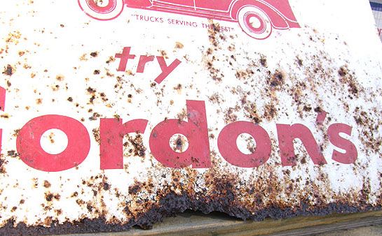 CA 1960 Tin Advertising Store Sign Gordons Potato Chips