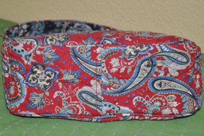 Lily Waters Red and Black Paisley Print Small Quilted Purse Handbag So