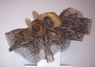 Leopard Wide Brim Hat Kentucky Derby Church Wedding Last 3