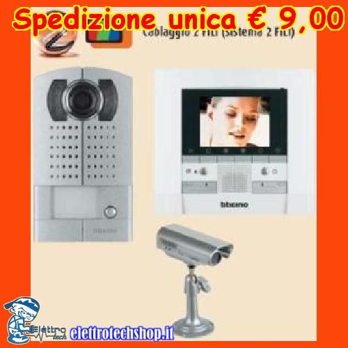 BTICINO KIT VIDEO POLYX LINEA 2000 METAL 368415 TELECAM.ESTERNA