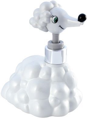 White Poodle Bath Kitchen Liquid Hand Soap Dispenser