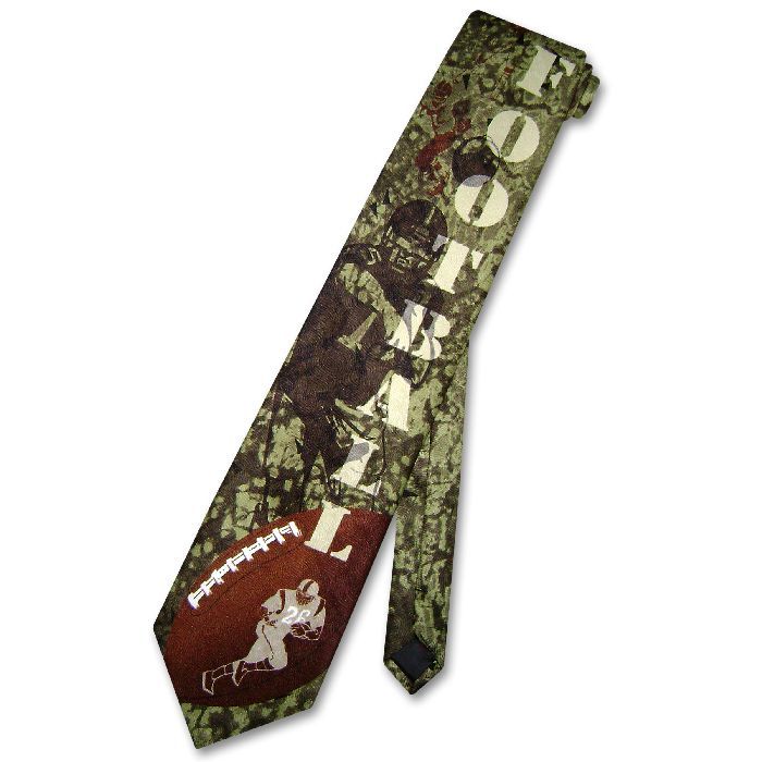 Footbal Neck Tie Play Ball Mens Sports Necktie