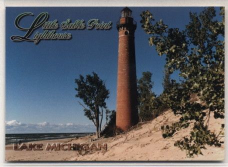 Little Sable Point Lighthouse Lake Michigan MI Postcard