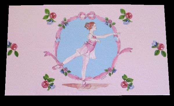 Little Girls Ballet Slipper Arabesque One Drawer Music Jewelry Box
