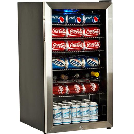 Countertop Locking Glass Door Beverage Refrigerator Display Cooler