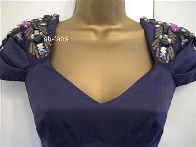 Karen Millen Ladies Size 8 New Purple Corset Cocktail Party Evening