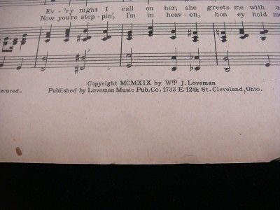 by wm j loveman published by loveman music co copywright 1919 it is in