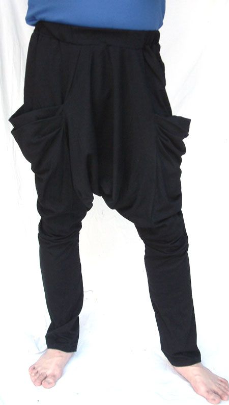 MC Hammer Drop Crotch Harem sweat Pants Unisex Sz L XL