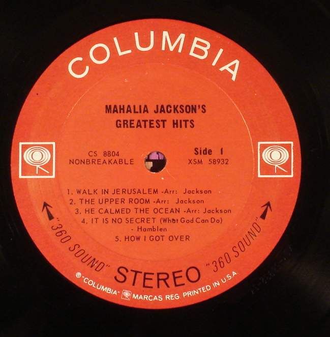 Mahalia Jacksons Greatest Hits 1963 LP CS 8804 NM