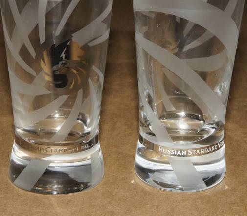 Russian Standard Vodka Crystal Shot Glasses