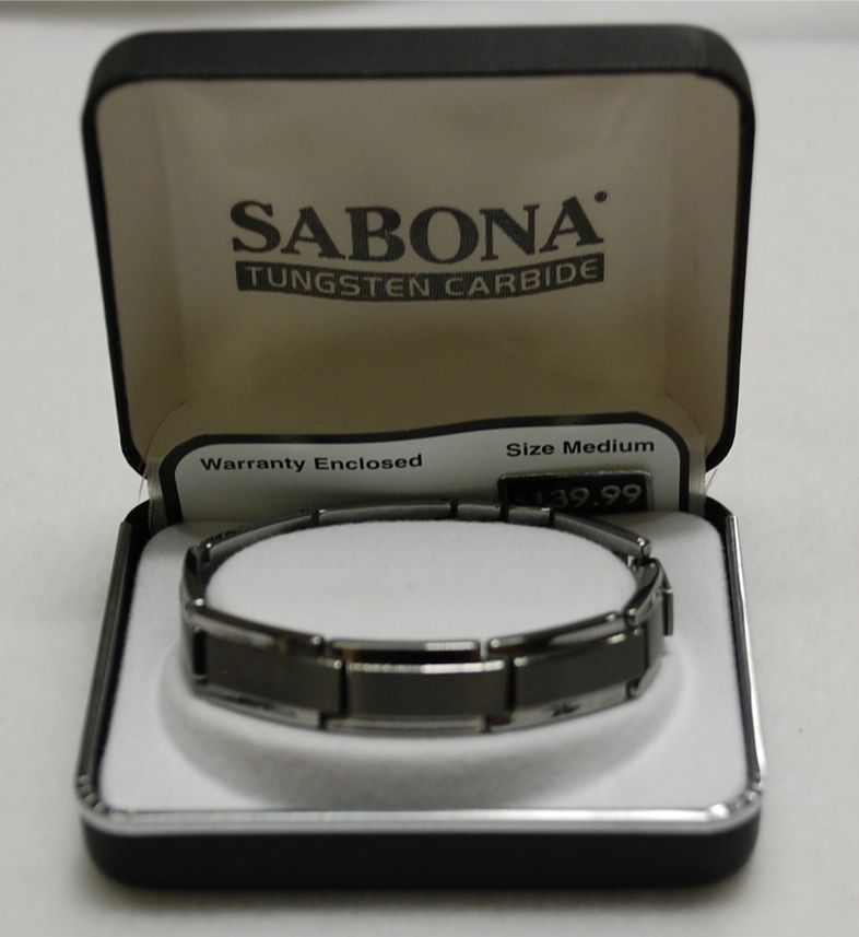 Tungsten Carbide Brushed Magnetic Bracelet Model 356 Medium