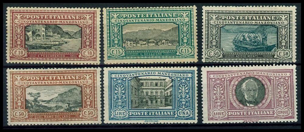 Italy 1923 Manzoni Set AFA 162 67 $ 2593 MH