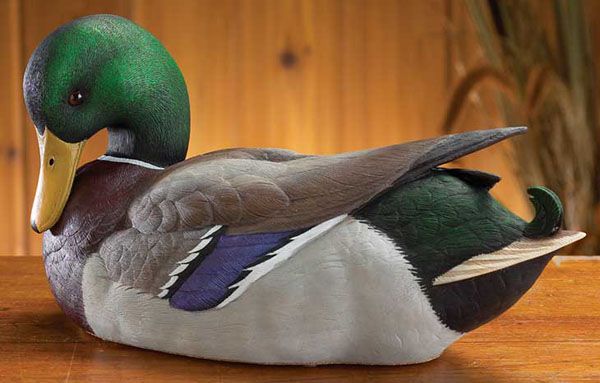 Preening Mallard Duck Decoy by Phil Galatis