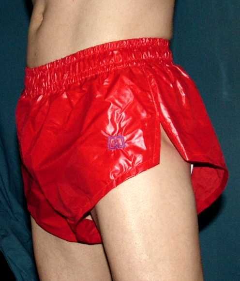 High Cut Shiny Nylon Running Sprinter Markus Shorts