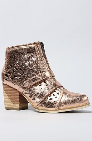 Karmaloop Sole Boutique The Max Metallic Eyelet Bootie Pink