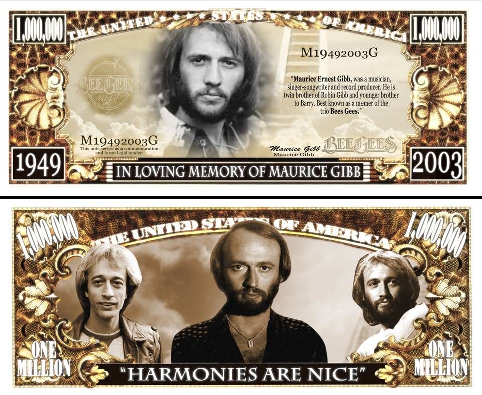 In Memory Of Maurice Gibb Of The Bee Gees Dollar Bill 25 4 29 On Popscreen