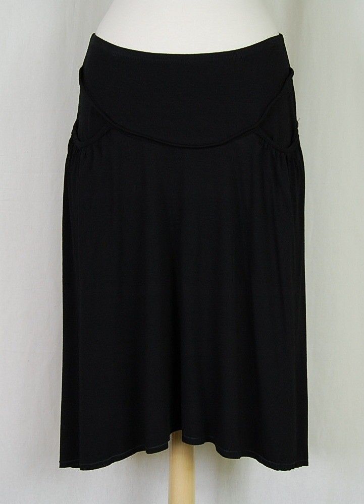 Max Studio $118 Pull on Style Asymmetric Skirt Blk