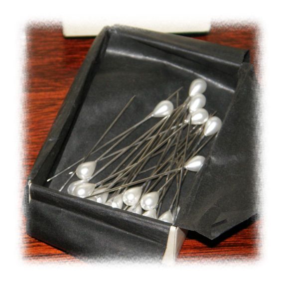 Vintage Box of Dexters Boutique Sewing Pearl Bead Pins