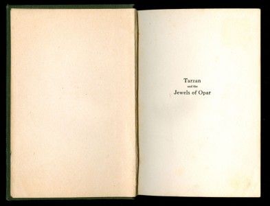 Tarzan Jewels of Opar 1918 ERB McClurg First Edition